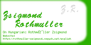 zsigmond rothmuller business card